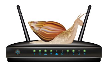 yavaş hız router ile salyangoz