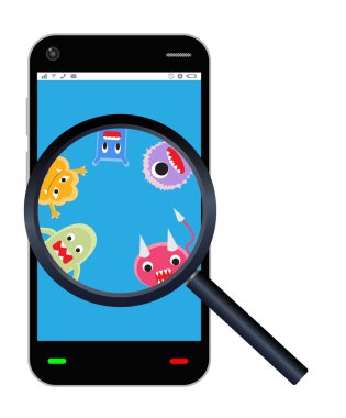 Smartphone bir virüs tespit