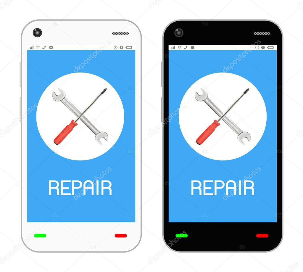 Repair logo on  smartphone screen