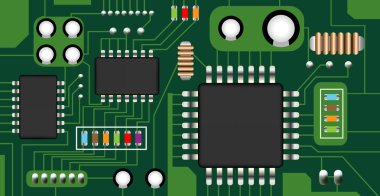 elektronik devre kartı vektör
