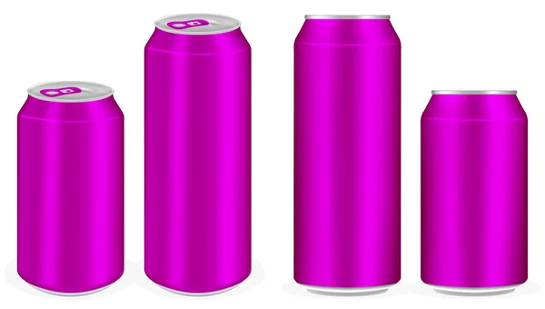 Розовый алюминий вектор безалкогольных напитков — стоковый вектор
