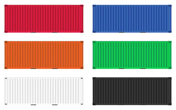 Kleurrijke cargo container vector — Stockvector