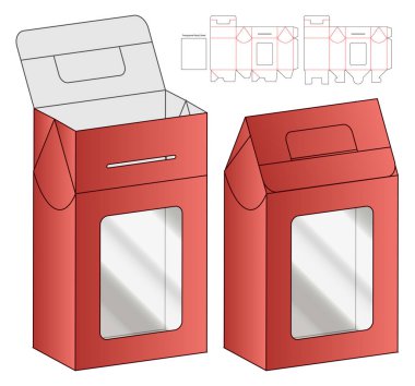 Kutu ambalajı ölü şablon tasarımı. 3d maketi