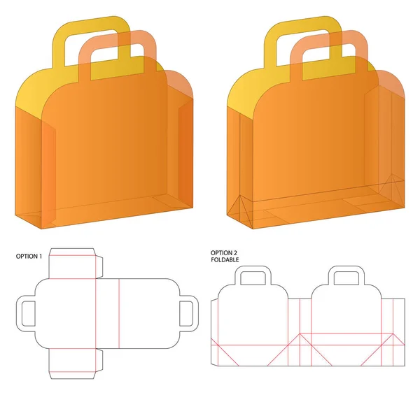 Caixa Embalagem Die Cut Template Design Mock —  Vetores de Stock