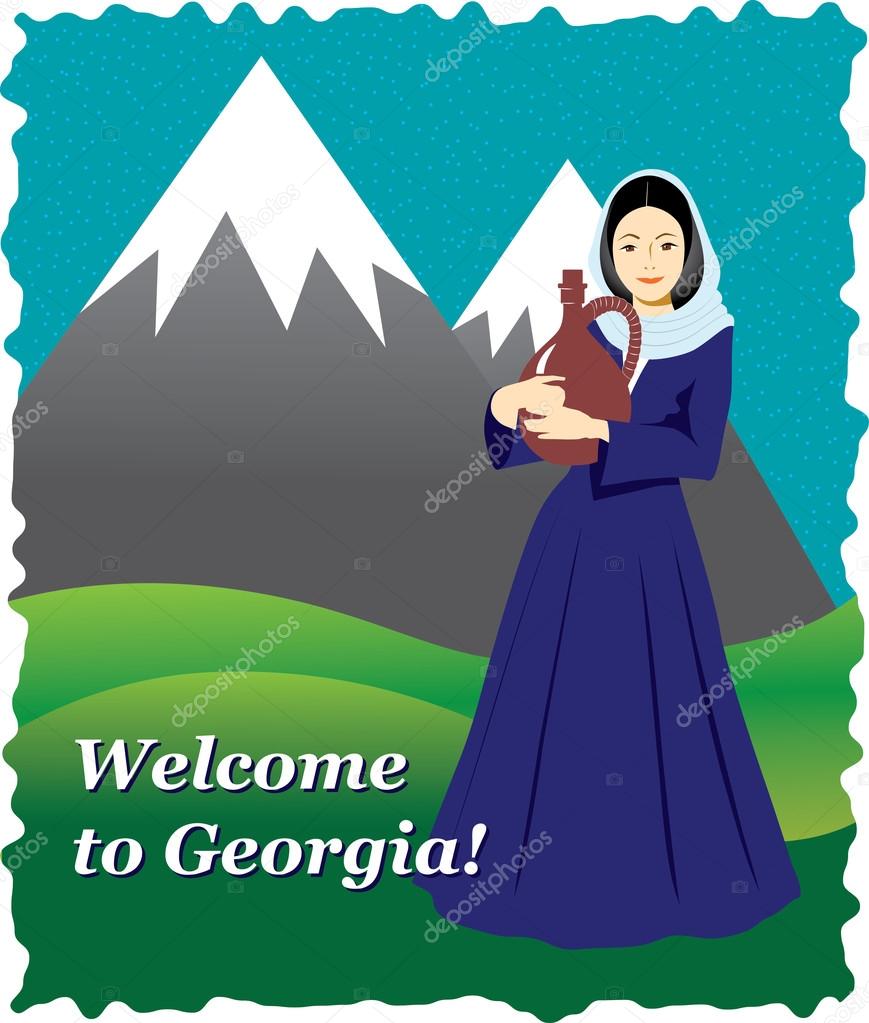 Welcoming Georgian card