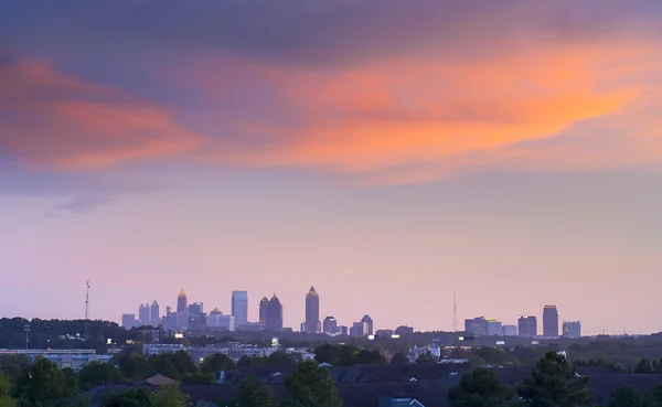 Atlanta centro en el atardecer — Foto de Stock