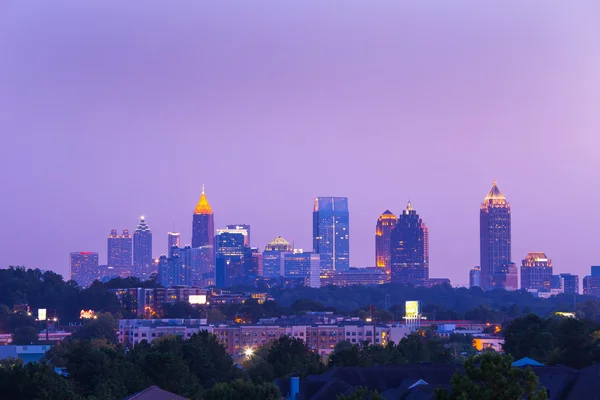 Atlanta downtown i skymning — Stockfoto