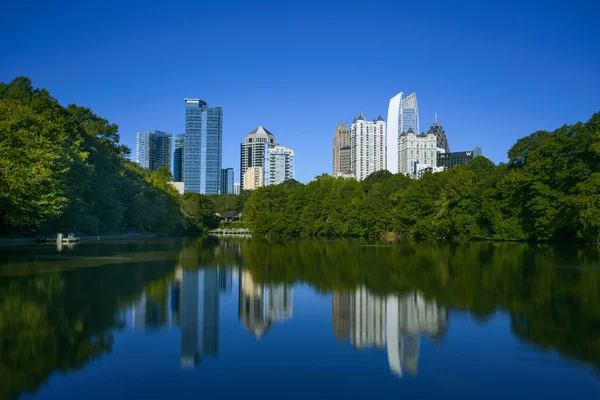 Skycrapper in Atlanta Downtown with reflection Stock Picture