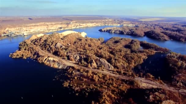 Vue aérienne du canyon de sable, sud de l'Ukraine 