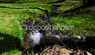 Stedycam yürüyüş üzerinde saf taze su akışı