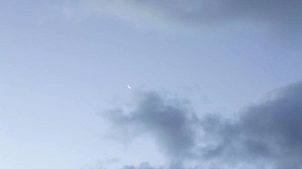 Βίντεο της Σελήνης σε μια νύχτα, συννεφιά — Αρχείο Βίντεο