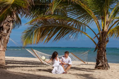 hamak plaj rahatlatıcı romantik Çift