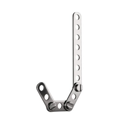 Letter J made from metall construktor. 3d