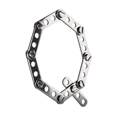 Letter Q made from metall construktor. 3d