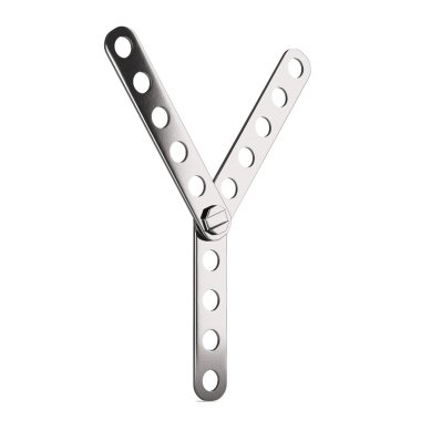 Letter Y made from metall construktor. 3d
