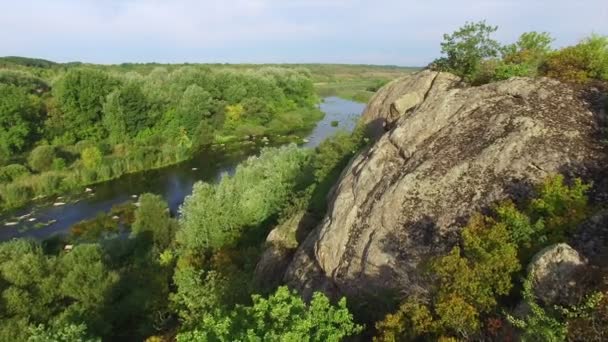 Aerial: flying over river — Stock Video