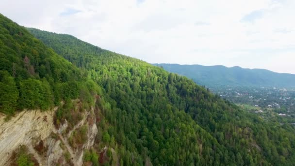 Aerial: flight in Carpathians mountains — Stock Video