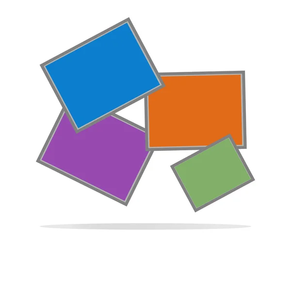 Çizim tahtası ve markalaşma sunumu. Evrensel renk paleti ile yaratıcı tema şablonu kolaj çerçevesi.