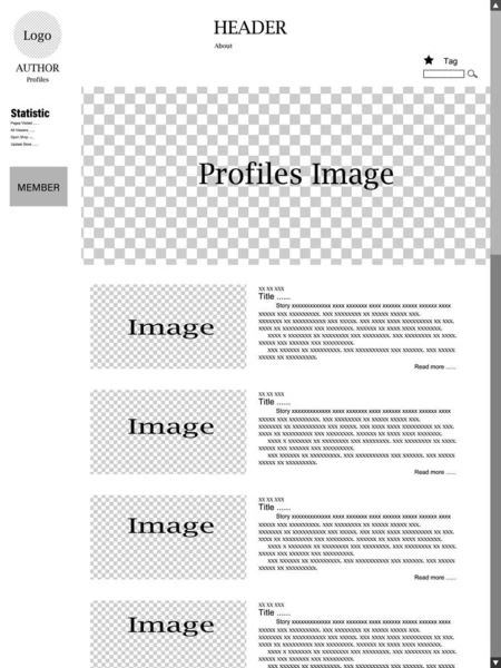 Modelos Design Para Sites Gráfico Amostra Mockup Ilustração Abstrata — Vetor de Stock