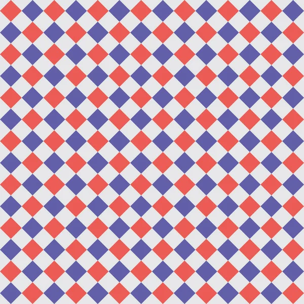 摘要简述了白色背景下孤立的正方形 红色和蓝色 无缝图案 — 图库矢量图片