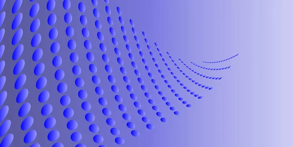 Абстрактная Иллюстрация Выделена Синем Фоне Линейные Точки Расположены Шкале — стоковый вектор