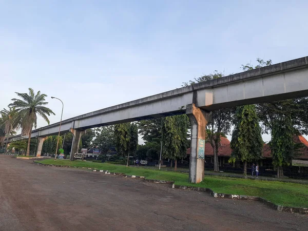 Endonezya Bir Erotik Çizgi Köprüler Yüksek Hız Yolu Aeromovel Olarak — Stok fotoğraf