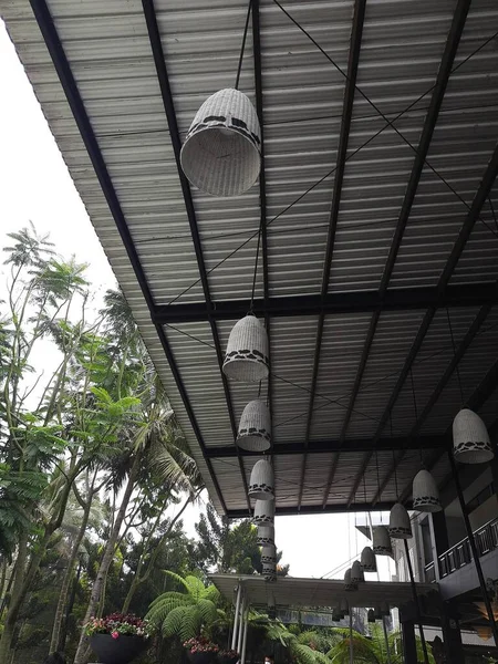 Lámpák Tetőn Modern Akasztólámpák Mennyezeten — Stock Fotó