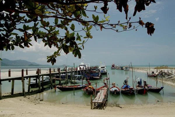 Cais do campo em koh Samui — Fotografia de Stock