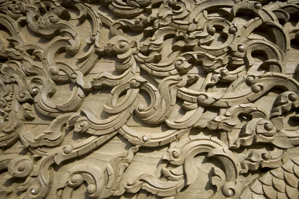 Trä thailändsk konst skulptur. — Stockfoto