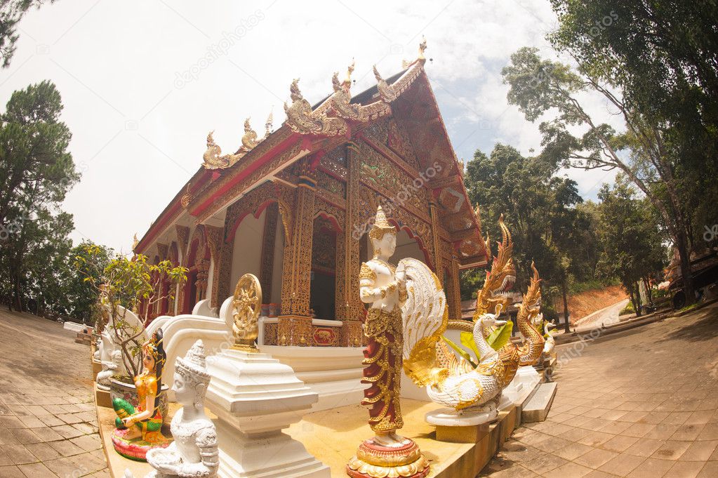 Buddhist Church of Wat Phra That Doi Tung,Chiang Rai,Thailand.