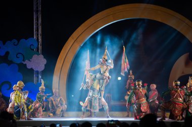  Khon geleneksel dans drama Thai klasik Tayland maskeli sanatıdır.