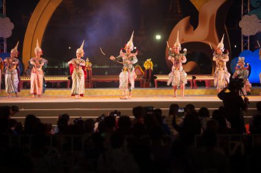  Khon geleneksel dans drama Thai klasik Tayland maskeli sanatıdır.