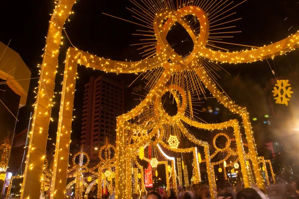Bangkok Thailand December 2020 Licht Bal Versieren Mooi Kerstboom Viering — Stockfoto