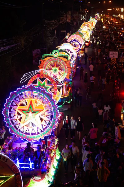 Sakon Nakhon Thailand Dezember 2018 Die Weihnachtsfeier Mit Der Schillernden — Stockfoto