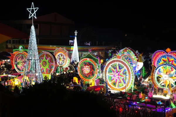 Sakon Nakhon Thailand December 2018 Celebrating Christmas Dazzling Star Parade — Stock Photo, Image