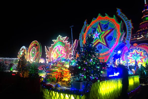 Sakon Nakhon Thailand December 2018 Celebrating Christmas Dazzling Star Parade — Stock Photo, Image