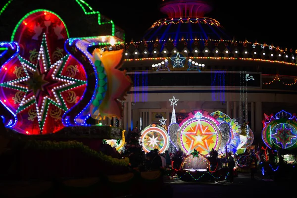 Sakon Nakhon Thailand December 2018 Celebrating Christmas Dazzling Star Parade — Stock Photo, Image