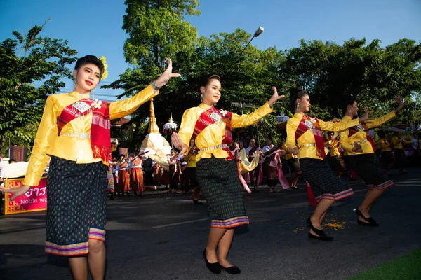 Кхон Каен Тайланд Ноября 2019 Года Неизвестные Традиционные Танцы Участников — стоковое фото