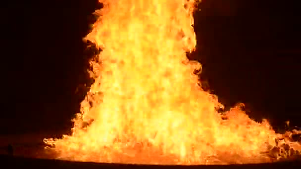 Ogień Podłodze Nocy — Wideo stockowe