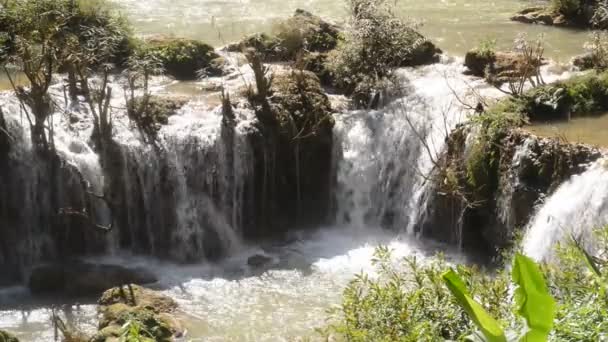 Lor Waterfall Maior Mais Alta Cachoeira Tailândia Uma Bela Paisagem — Vídeo de Stock