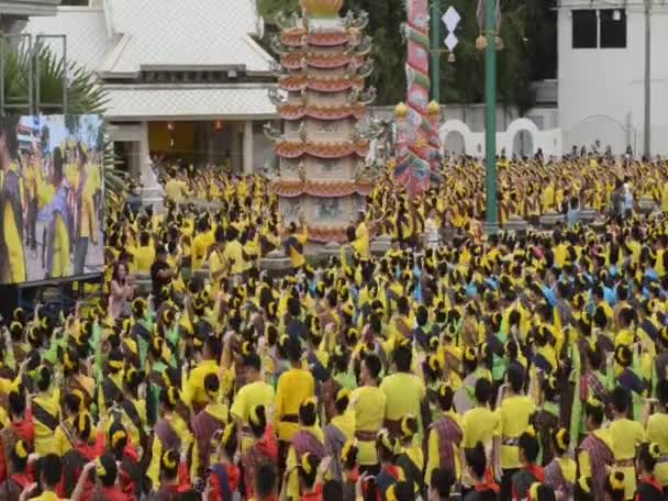 Khon Kaen Tailandia Noviembre 2019 Agruparse Con Gran Número Personas — Vídeo de stock