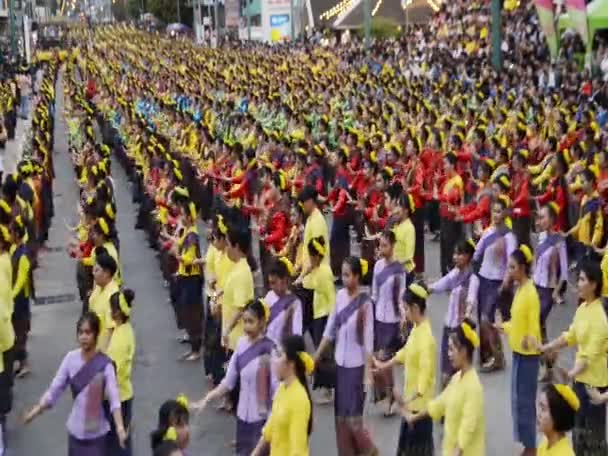 Khon Kaen Tailandia Noviembre 2019 Agruparse Con Gran Número Personas — Vídeo de stock