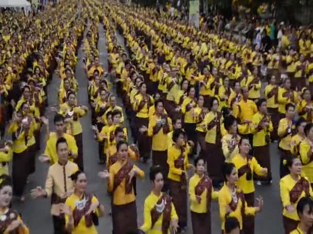 Khon Kaen Thailand 2019 Seskupení Velkým Počtem Neidentifikovaných Národů Lidovým — Stock video