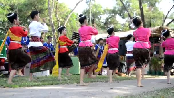 Bangkok Tailandia Enero 2019 Bailarín Identificado Baile Tradicional Tailandés Del — Vídeo de stock