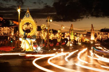 Kraliçe doğum günü kutlaması Tayland ağacının ışık.