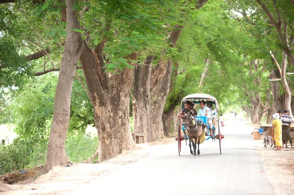 因瓦古城，缅甸的马车. — 图库照片