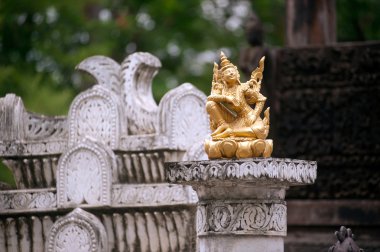 Sanat kutup Shwenandaw Manastırı Mandalay, Myanmar.