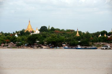 Sagaing hill, Myanmar görünümünü.