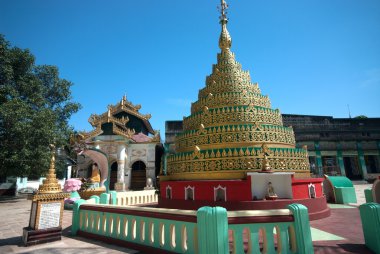 Görüntü bir yüzyılların eski Myanmar Pagoda Budist tapınağı.