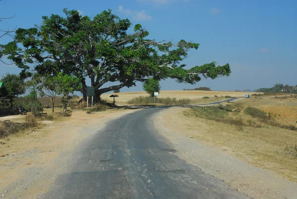 Route at countryside in Myanmar . — Stock Photo, Image